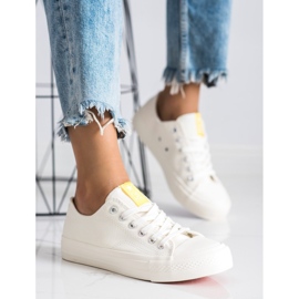 SHELOVET Zapatillas clásicas blancas blanco 3