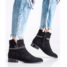 Botas con cadena decorativa VINCEZA negro 3