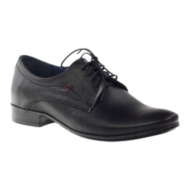 Nikopol Zapatos de cuero para hombres 1597 negro 1
