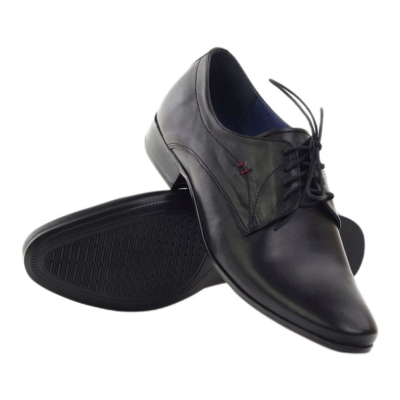 Nikopol Zapatos de cuero para hombres 1597 negro 3