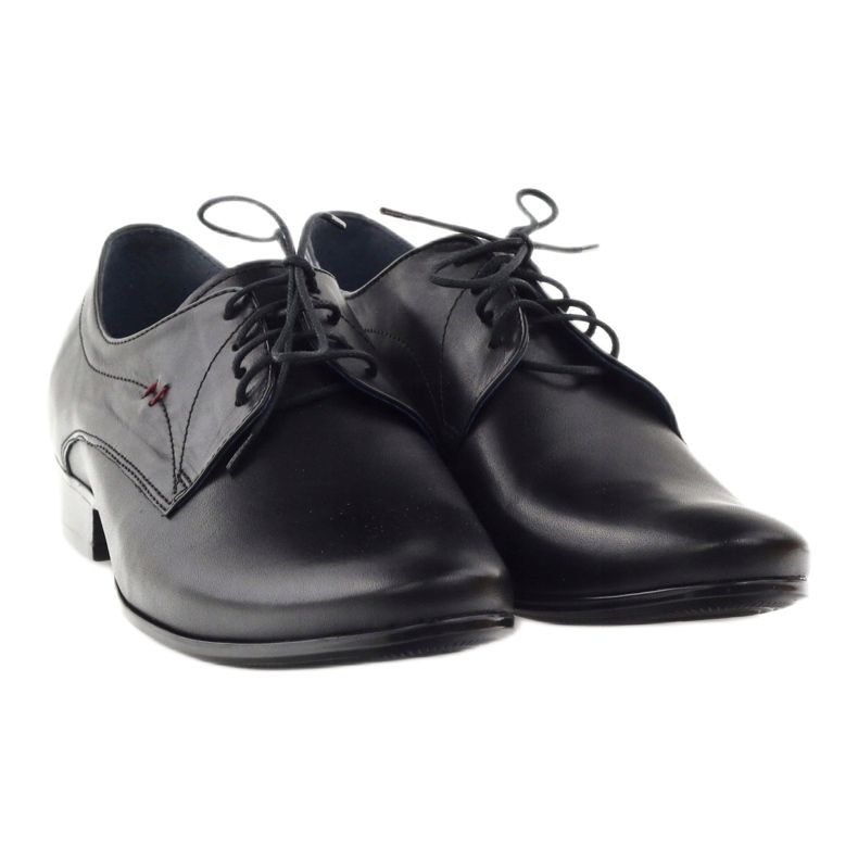Nikopol Zapatos de cuero para hombres 1597 negro 4