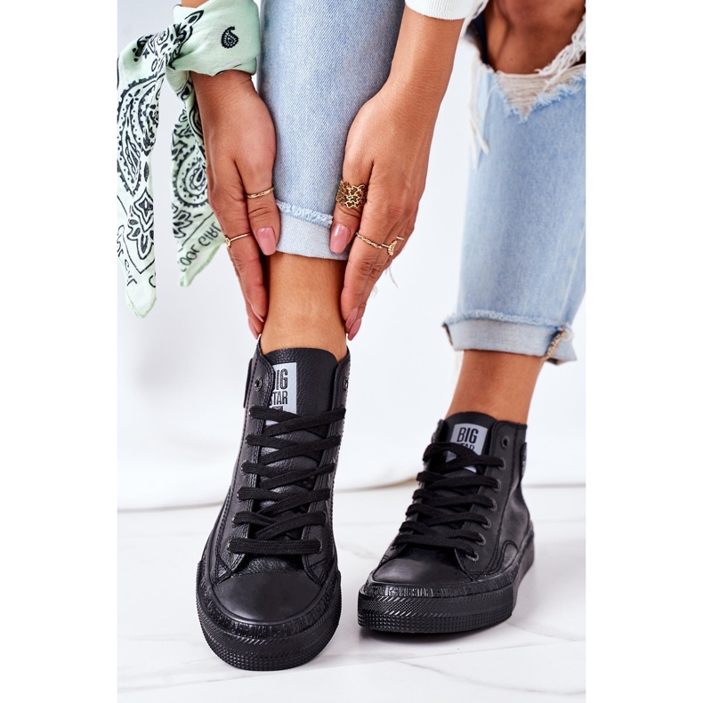 Zapatillas Altas Mujer Piel Big Star GG274015 Negro 2