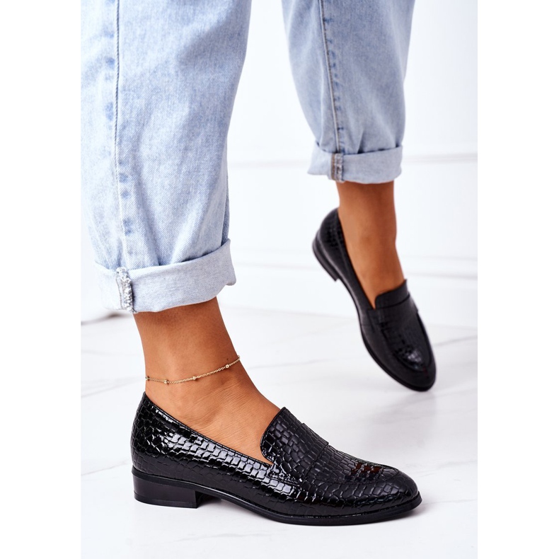 Mocasines Lacados Vinceza 21-10674 Negro 2