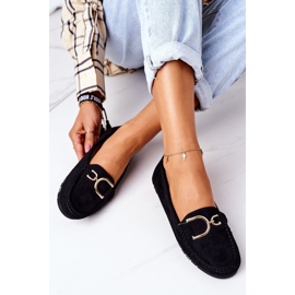 PS1 Mocasines negros de ante Downtown para mujer 4