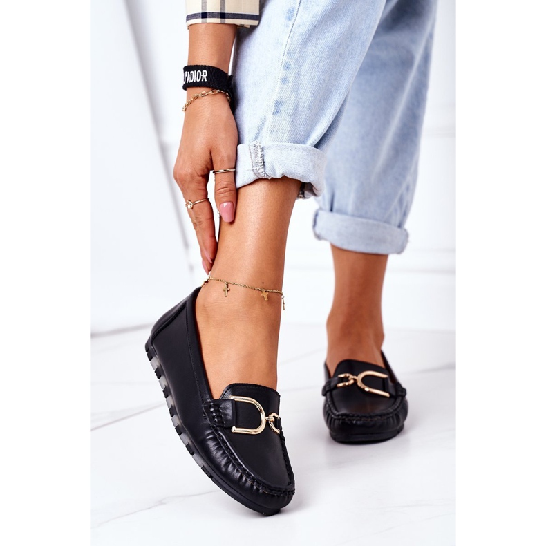 PS1 Mocasines negros de mujer de piel negra Downtown 2 PS1 Mocasines negros de mujer de piel negra Downtown 2