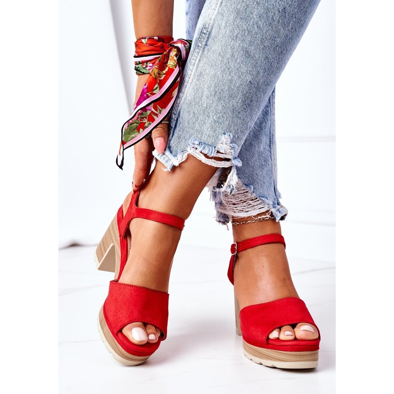 PW1 Sandalias En Barra Y Plataforma Red Maggie rojo 1 PW1 Sandalias En Barra Y Plataforma Red Maggie rojo 1