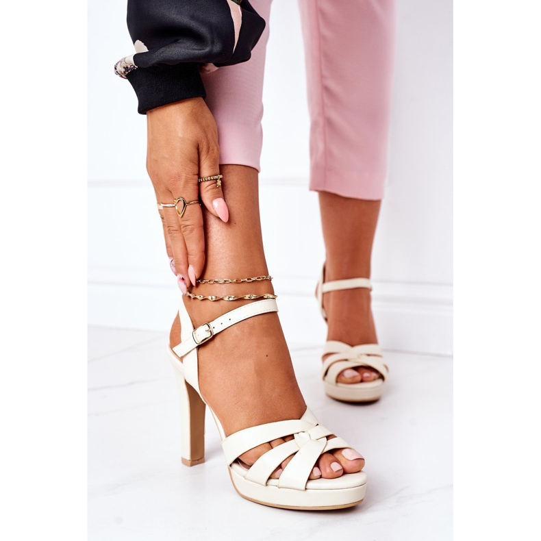 PW1 Sandalias Elegantes En Una Barra Beige Anastasia 2