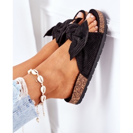 PS1 Pantuflas de pana sobre corcho negro de verano 1