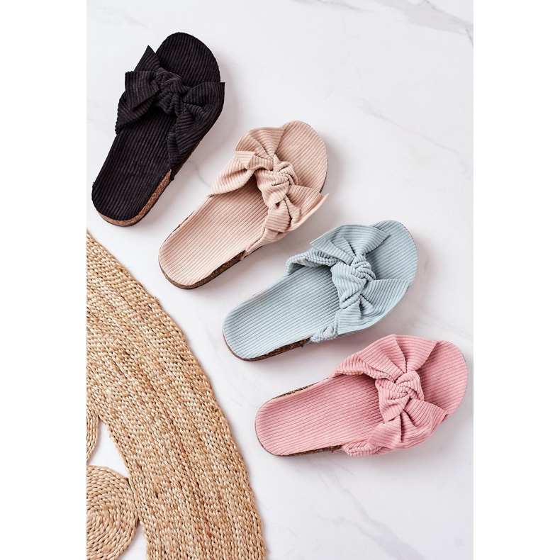 PS1 Pantuflas de pana rosa en verano de corcho 1