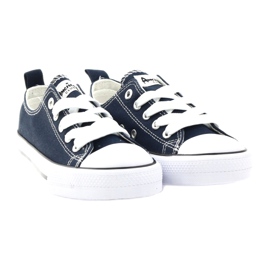American Club Zapatillas de zapatillas azul marino atadas 4