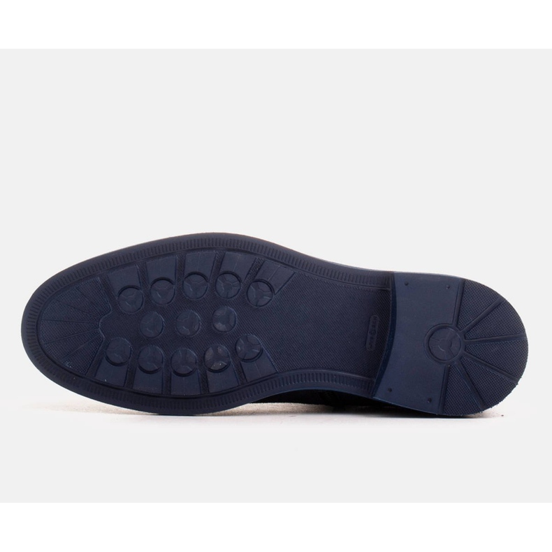 Marco Shoes Botas ligeras aisladas con fondo plano de piel natural azul marino 1