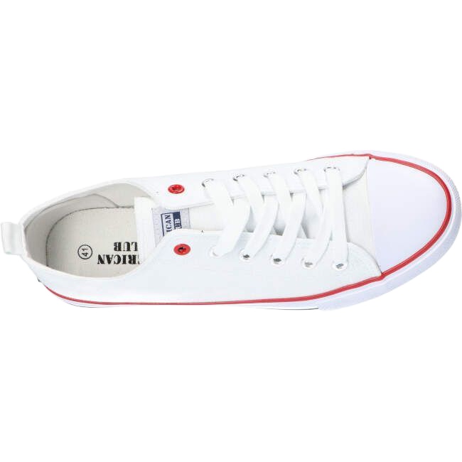 American Club Zapatillas de hombre American LH54 atadas blancas blanco 1