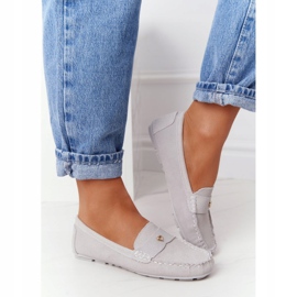 S.Barski Mocasines de ante de mujer S. Barski Grey gris 4