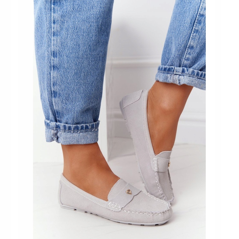 S.Barski Mocasines de ante de mujer S. Barski Grey gris 4