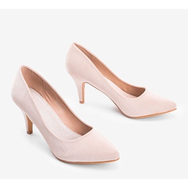 Zapatos beige en el talón Anahi 1