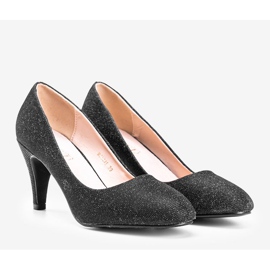 Zapatos de salón negros brillantes con tacón de aguja Zarila 2