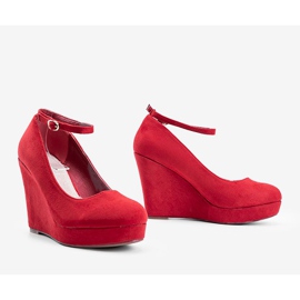 Bombas rojas en la cuña Marni rojo 1
