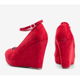 Bombas rojas en la cuña Marni rojo 2