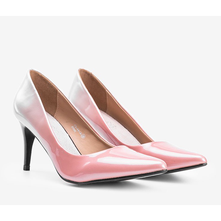 Zapatos de tacón de oro rosa con tacón de aguja Kaqia rosado dorado 1 Zapatos de tacón de oro rosa con tacón de aguja Kaqia rosado dorado 1