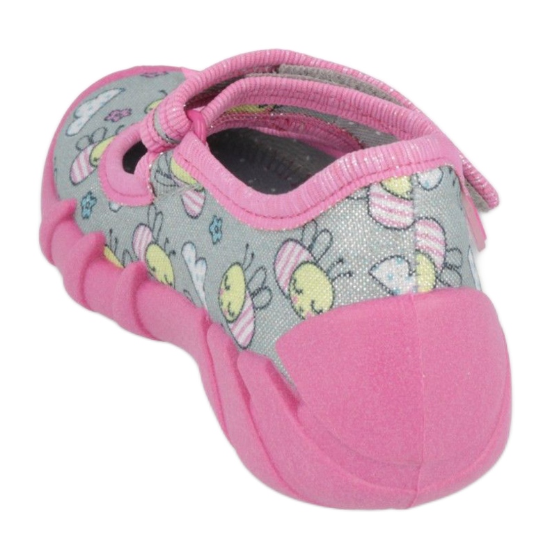 Zapatillas para niños de Befado 109p218 rosa con arco rosado 2