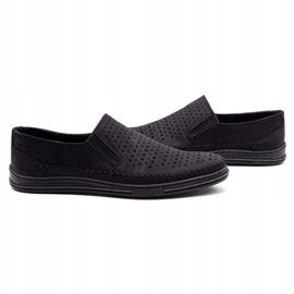 Polbut Zapatos de hombre calados 2107P negro 5