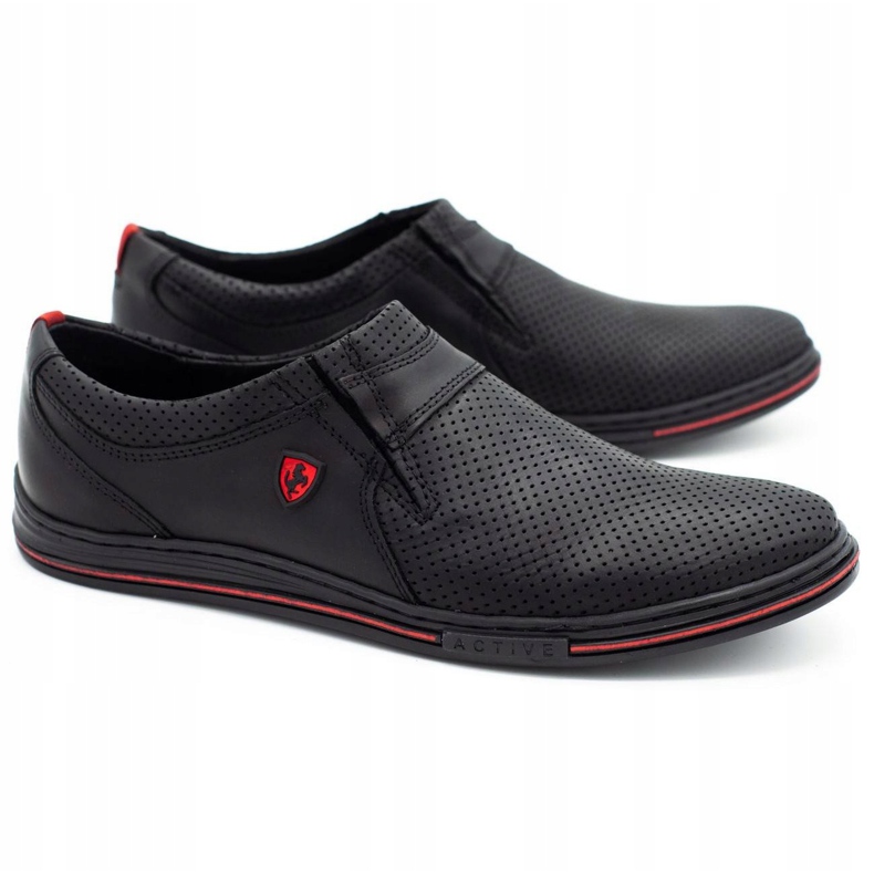 Polbut Zapato piel hombre 362 perforado negro 1