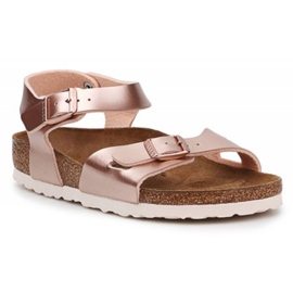Birkenstock Rio Kids Bf ELectric Metallic Copper 1012520, sandalias rosado 2