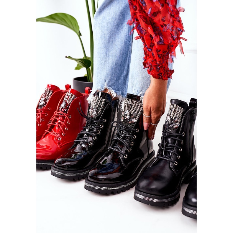 Trabajadores Cálidos Lacados Con Zirconia Cúbica Atención Negra negro 2