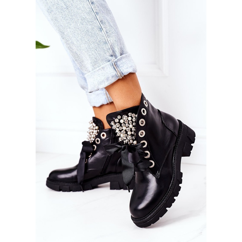 PS1 Trabajadores cálidos con perlas de metal negro Perla 2