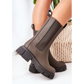 PS1 Botas cálidas Las botas de Jodhpur verde oscuro deben tener marrón 6