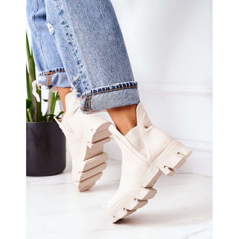 PS1 Warm Booties Jodhpur boots Beige Hashtag 1