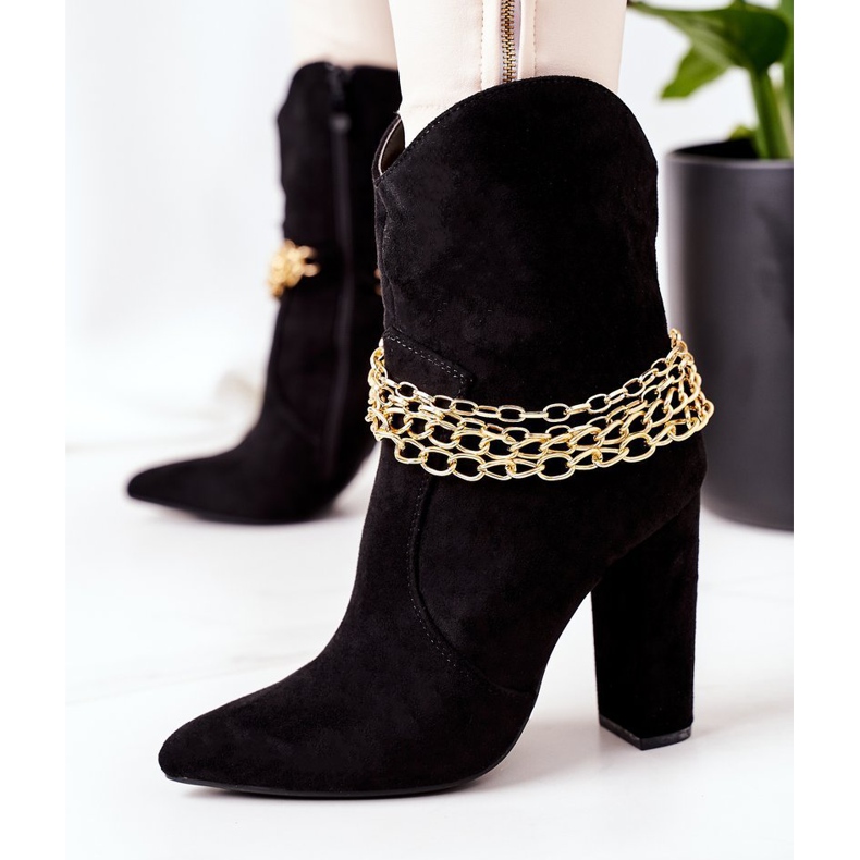 PS1 Cálidas botas negras en un talón, buena impresión negro 2 PS1 Cálidas botas negras en un talón, buena impresión negro 2