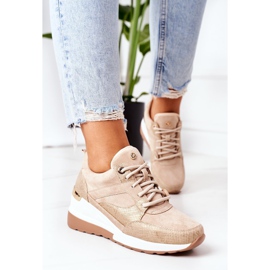 PE1 Zapatillas Con Cuña Beige Temida 3