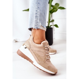 PE1 Zapatillas Con Cuña Beige Temida 4