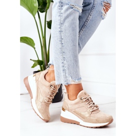 PE1 Zapatillas Con Cuña Beige Temida 5