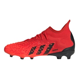 Botas de fútbol adidas Predator Freak.1 Fg Jr FY6262 rojo naranjas y tintos 1