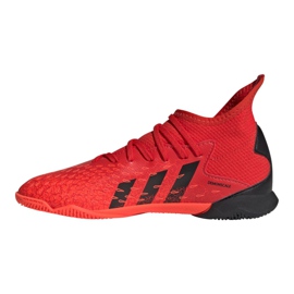 Botas de fútbol adidas Predator Freak.3 In Jr FY6288 rojo naranjas y tintos 1