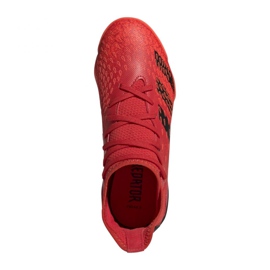 Botas de fútbol adidas Predator Freak.3 In Jr FY6288 rojo naranjas y tintos 7