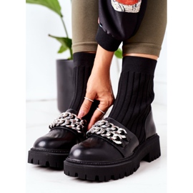 PS1 Botas de trabajo con cadenas negras Walk This Way negro 1 PS1 Botas de trabajo con cadenas negras Walk This Way negro 1