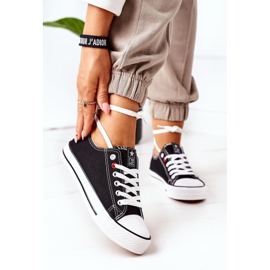 NEWS Zapatillas clásicas negras para mujer con suela Ecoma blanca negro 7