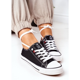 NEWS Zapatillas clásicas negras para mujer con suela Ecoma blanca negro 5