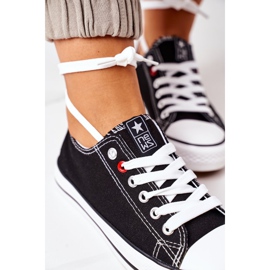 NEWS Zapatillas clásicas negras para mujer con suela Ecoma blanca negro 6