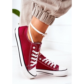 NEWS Zapatillas Clásicas Mujer Burdeos Ecoma rojo 1