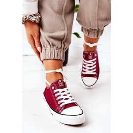 NEWS Zapatillas Clásicas Mujer Burdeos Ecoma rojo 3