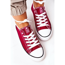 NEWS Zapatillas Clásicas Mujer Burdeos Ecoma rojo 4