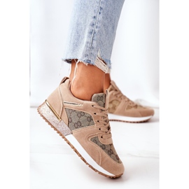 NEWS Calzado Deportivo Deportivas Beige y Dorado Aruba marrón 5