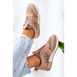 NEWS Calzado Deportivo Deportivas Beige y Dorado Aruba marrón 1