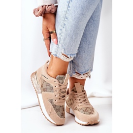 NEWS Calzado Deportivo Deportivas Beige y Dorado Aruba marrón 3