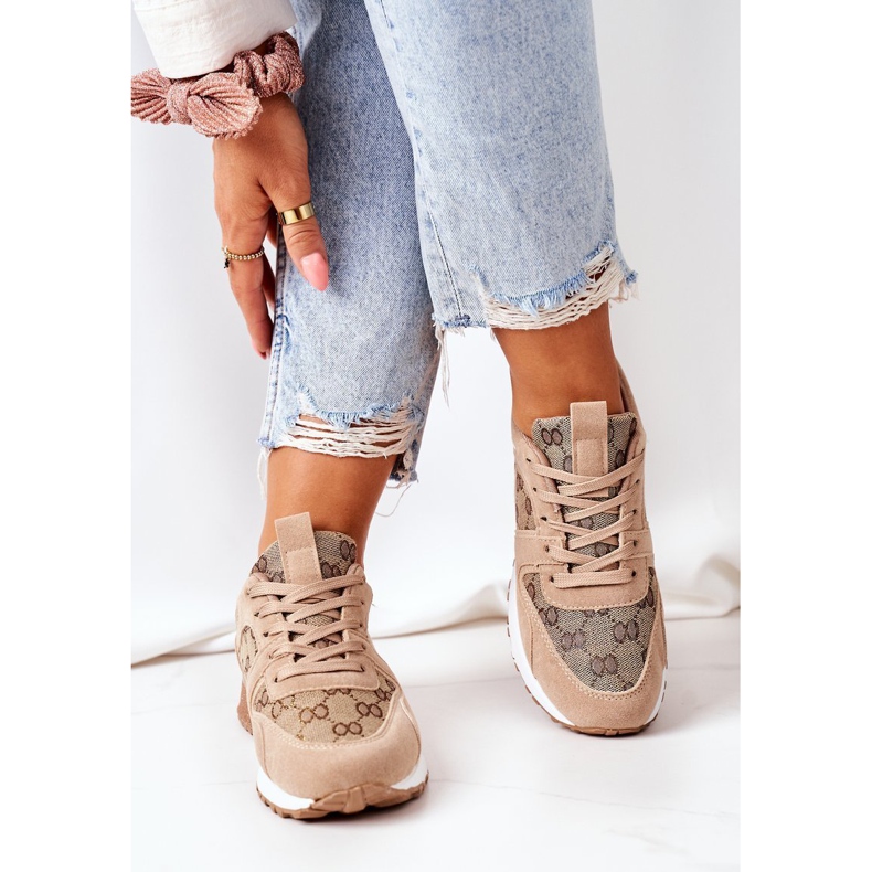 NEWS Calzado Deportivo Deportivas Beige y Dorado Aruba marrón 2