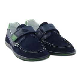 Zapatos niño piel con velcro RenBut 4249, azul marino 4